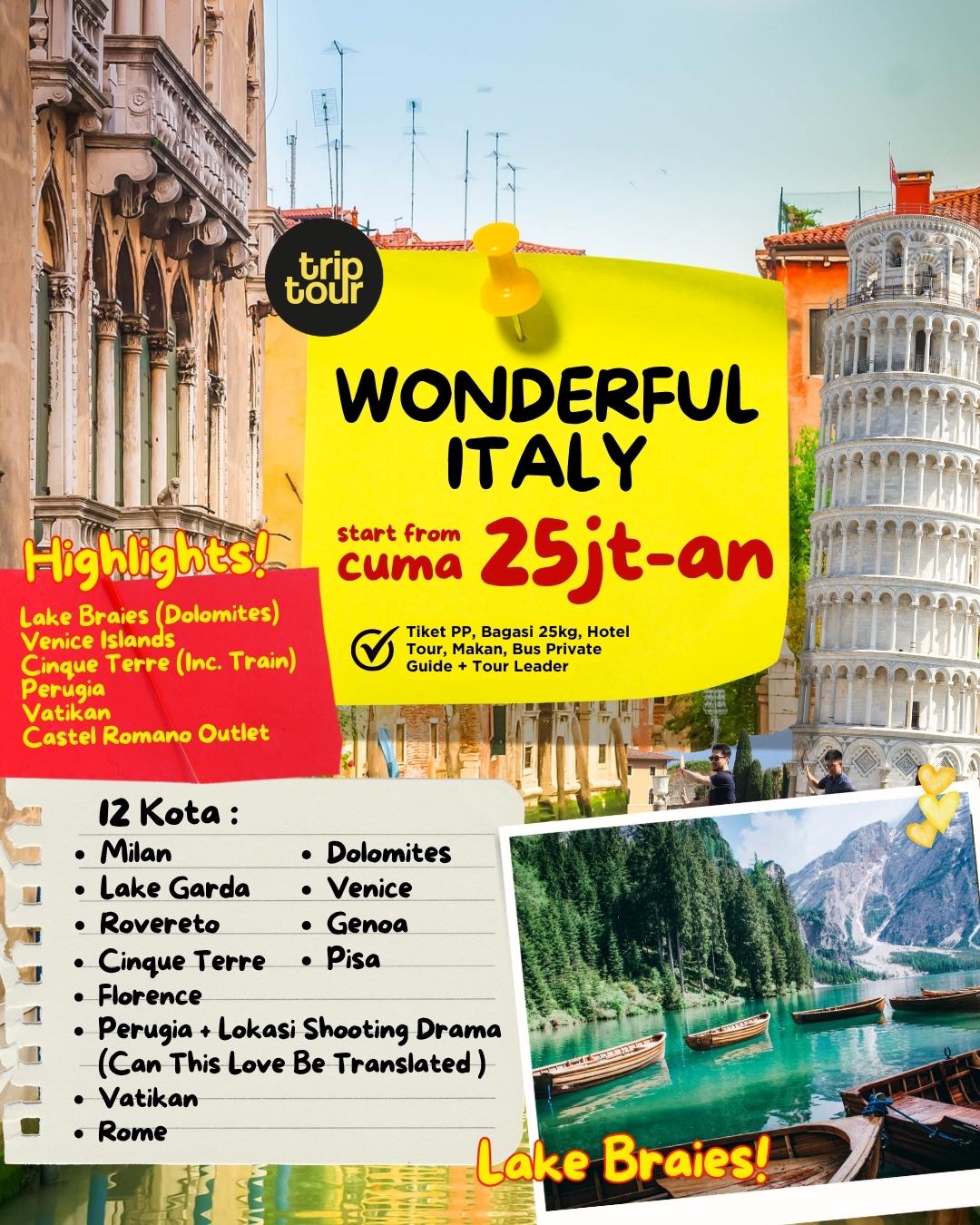 Autumn Wonderful Eropa Italy 9 Days By QR